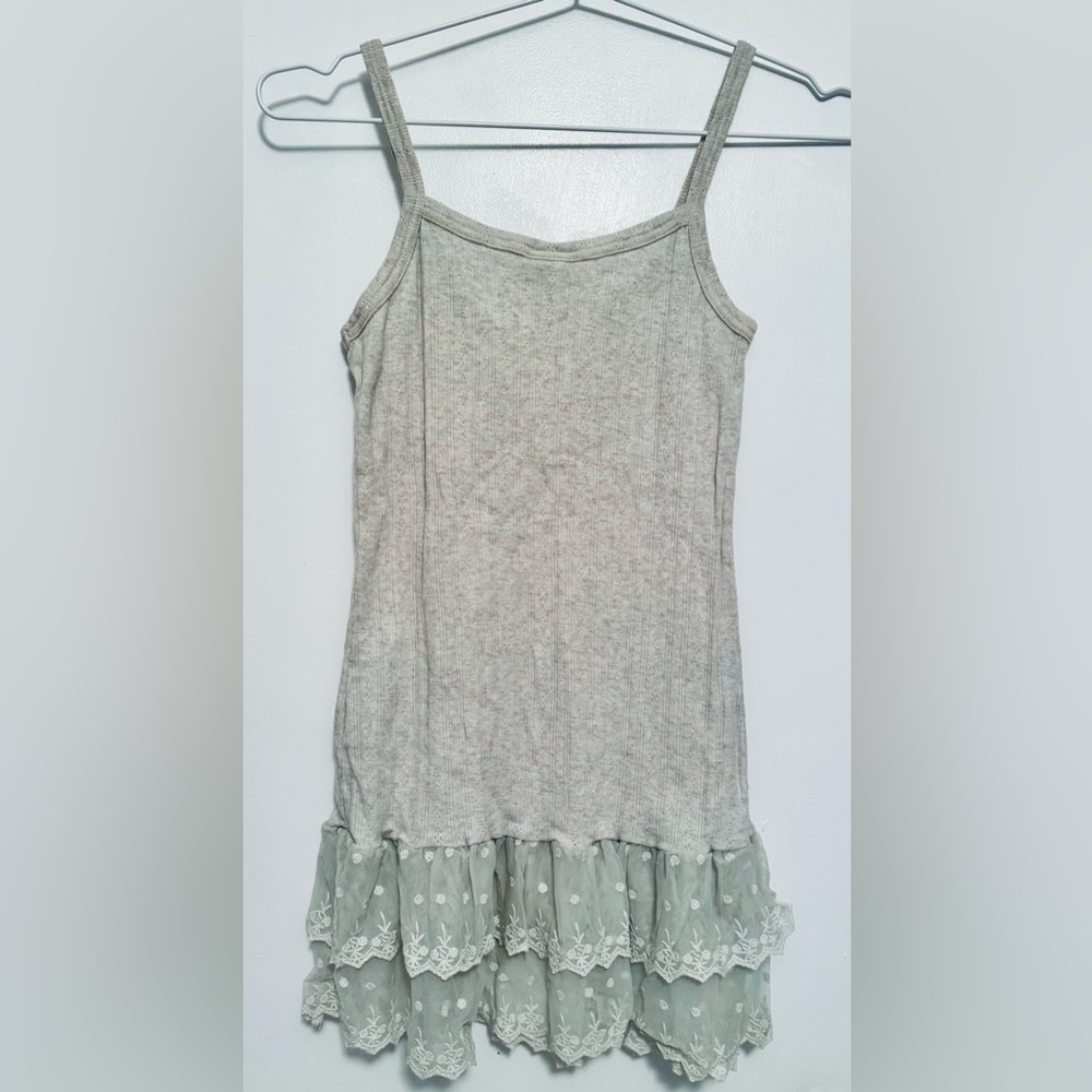 Super Cute Beige Lace Ruffle Camisole
